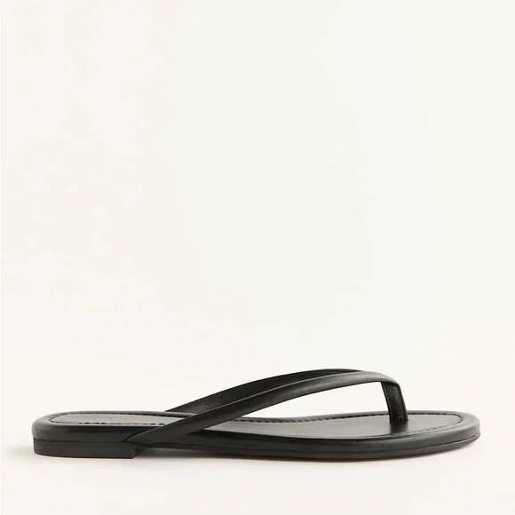 Reformation Loveleen Black Flip Flops - Picture 6 of 6